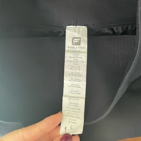 Bundle - 2 Fabletics Black & Gray High-Waisted Seamless Mesh Leggings SIZE Small - Picture 4 of 7